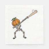 Serviette En Papier Dabbing Citrouille Head Baseball Idée cadeau (Devant)