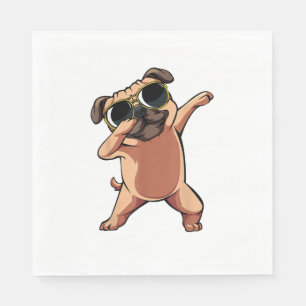 Serviette En Papier Dabbing Dabbing Dab Carlin Chien Animaux Danse Ani