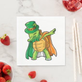 Serviette En Papier Dabbing Turtle Jour de la Saint Patrick Garçons Le (En situation)