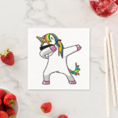 Serviette En Papier Dabbing Unicorn serviettes (En situation)