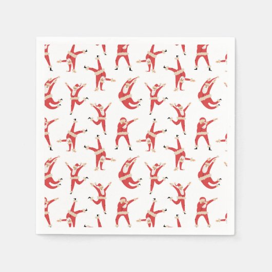 Serviette En Papier Dabing Père Noël Fun Motif de Noël (Devant)