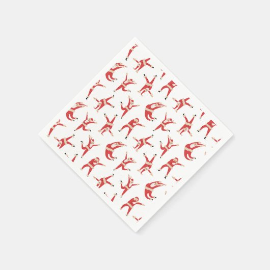 Serviette En Papier Dabing Père Noël Fun Motif de Noël (Coin)