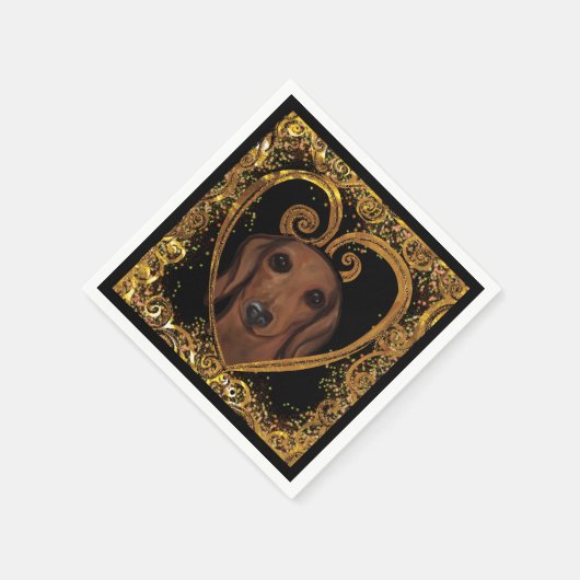 SERVIETTE EN PAPIER DACHSHING (Coin)