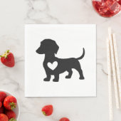 Serviette En Papier Dachshund (En situation)
