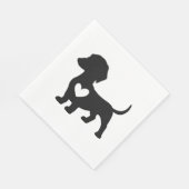 Serviette En Papier Dachshund (Coin)
