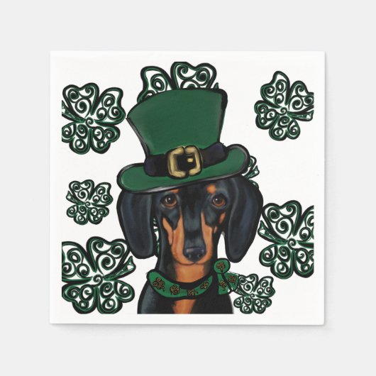 SERVIETTE EN PAPIER DACHSHUND (Devant)