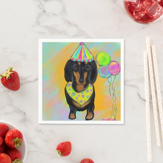 Serviette En Papier Dachshund (En situation)