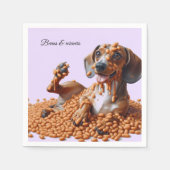 Serviette En Papier Dachshund (Devant)