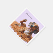 Serviette En Papier Dachshund (Coin)