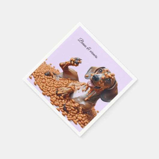 Serviette En Papier Dachshund (Coin)