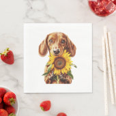 Serviette En Papier Dachshund (En situation)