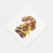 Serviette En Papier Dachshund (Coin)