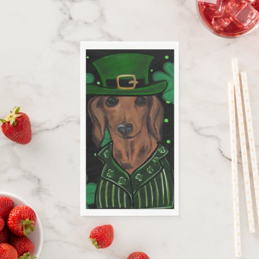 SERVIETTE EN PAPIER DACHSHUND            (En situation)