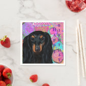 SERVIETTE EN PAPIER DACHSHUND    (En situation)