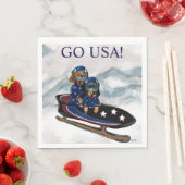 SERVIETTE EN PAPIER DACHSHUND  (En situation)