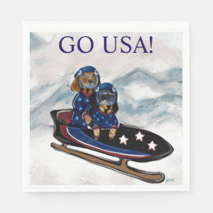 SERVIETTE EN PAPIER DACHSHUND 