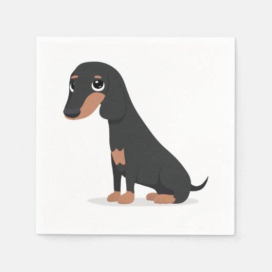 Serviette En Papier Dachshund (Devant)