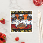 SERVIETTE EN PAPIER DACHSHUND (En situation)