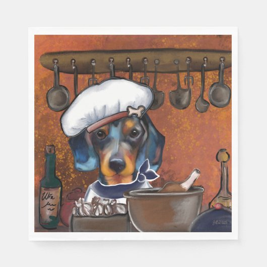 Serviette En Papier Dachshund  (Devant)