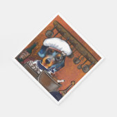 Serviette En Papier Dachshund  (Coin)