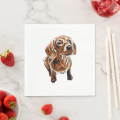 Serviette En Papier Dachshund 1 (En situation)