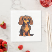 Serviette En Papier Dachshund 3 (En situation)