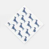 Serviette En Papier Dachshund bleu (Coin)