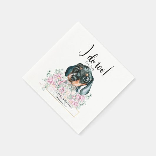 Serviette En Papier Dachshund Chien Chien Mariage Cocktail Serviettes (Coin)