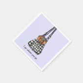 Serviette En Papier Dachshund Chien dans un sac Description (Coin)