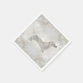 Serviette En Papier Dachshund chien - Doxie perle silhouette (Coin)