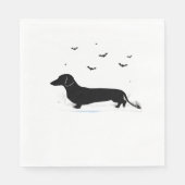 Serviette En Papier Dachshund Chien - Halloween Moon Silhouette Classi (Devant)