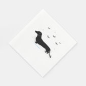 Serviette En Papier Dachshund Chien - Halloween Moon Silhouette Classi (Coin)