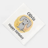 Serviette En Papier Dachshund Chien Joyeux Anniversaire Doxie mignonne (Coin)