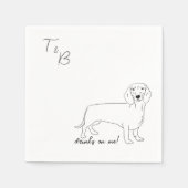 Serviette En Papier Dachshund Chien Mariage Cocktail Serviettes (Devant)
