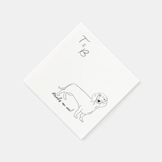 Serviette En Papier Dachshund Chien Mariage Cocktail Serviettes (Coin)