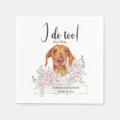 Serviette En Papier Dachshund Chien Mariage Cocktail Serviettes (Devant)