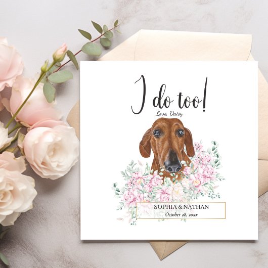 Serviette En Papier Dachshund Chien Mariage Cocktail Serviettes