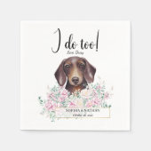 Serviette En Papier Dachshund Chien Mariage Cocktail Serviettes (Devant)