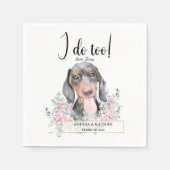 Serviette En Papier Dachshund Chien Mariage Cocktail Serviettes (Devant)