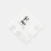 Serviette En Papier Dachshund Cocktail Napkin (Coin)