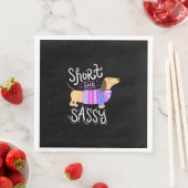 Serviette En Papier Dachshund Court Et Sassy (En situation)