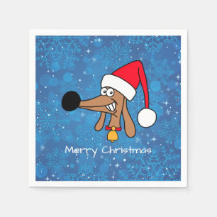 Serviette En Papier Dachshund de Noël festif