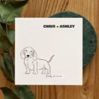 Dachshund Dog Cocktail Napkin pour mariage