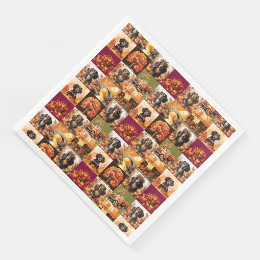 Serviette En Papier Dachshund Fall Vibe (Coin)