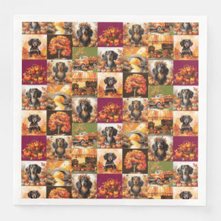 Serviette En Papier Dachshund Fall Vibe