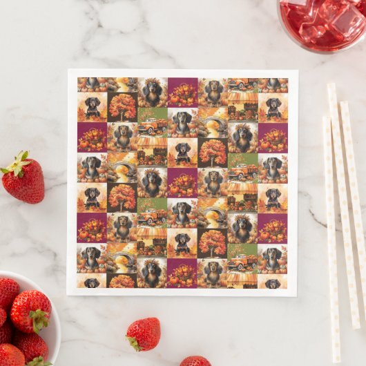 Serviette En Papier Dachshund Fall Vibe (En situation)