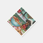 Serviette En Papier Dachshund Gîtes : Noël festif (Coin)