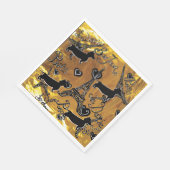 Serviette En Papier Dachshund Gold (Coin)