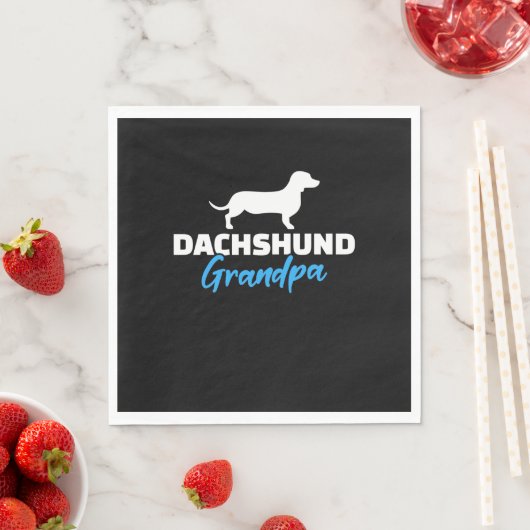Serviette En Papier Dachshund Grand-père (En situation)