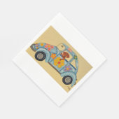 Serviette En Papier Dachshund in Hippie car  (Coin)